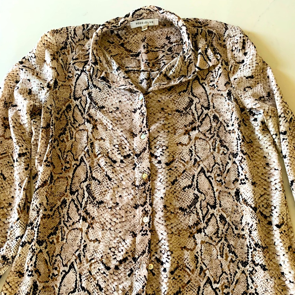 Snakeskin button up